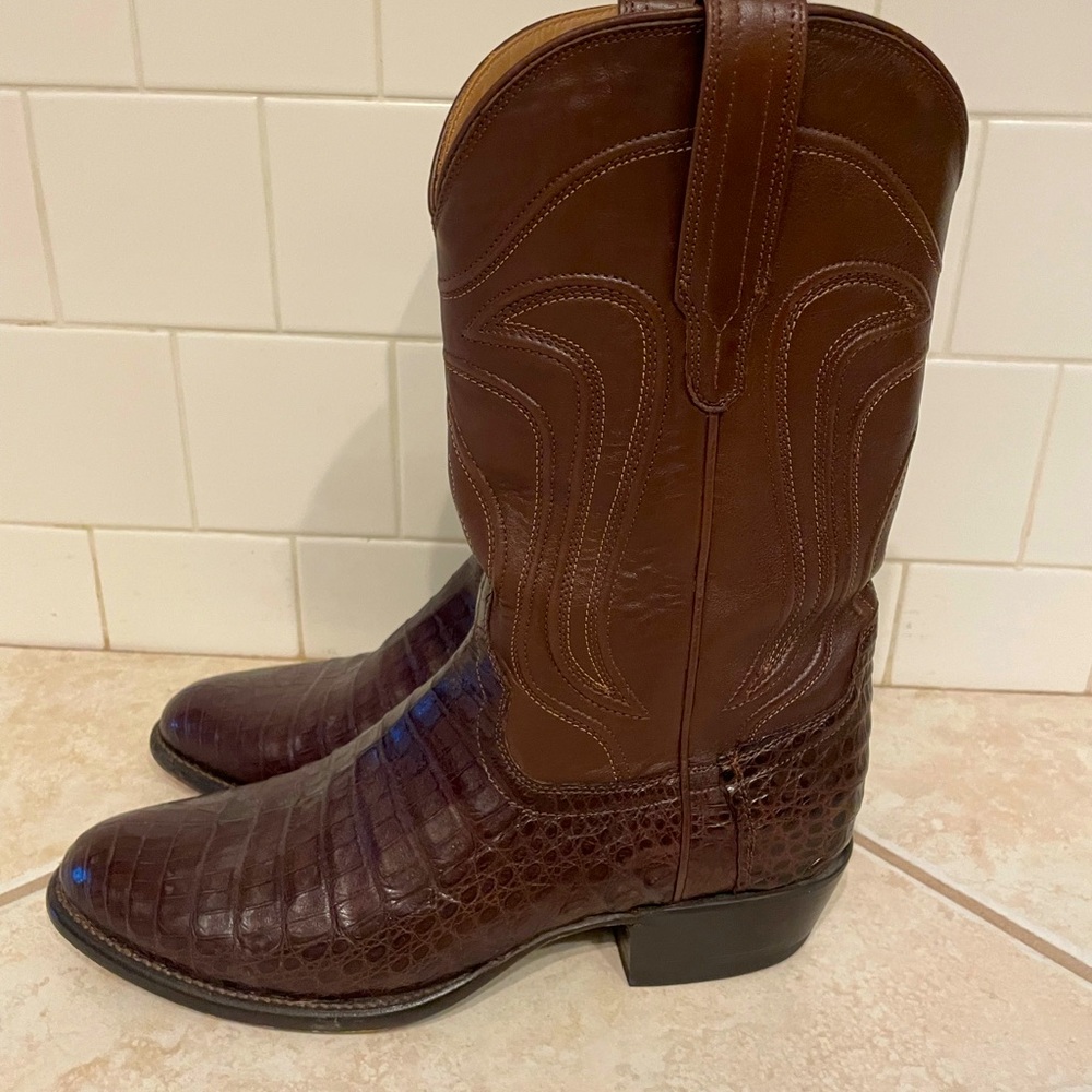 Tecovas- The Dillon - Mahogany Caiman Size 11 1/2 D